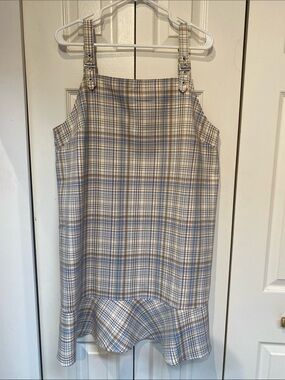 Plaid overall dress - XL - new with tags
